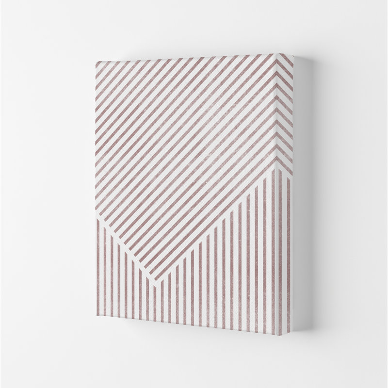 Red Lines Modern Art B - Print, No Frame, 84.01cm H x 59.4cm W x 4cm D