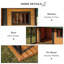 Niche pour chien surélevée en bois pour chien avec toit en asphalte, porte d'entrée, fenêtre latérale, porche-123795658