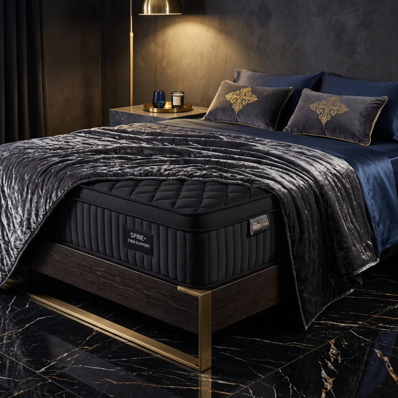 Matelas hybride Queen extra ferme de 30 cm (12 pouces), 1180 ressorts ensachés, soutien lombaire à 7 zones pour soulager les maux de dos, certifié CertiPUR-US, livré dans une boîte