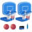2-in-1 Pool Basketball & Volleyball Game Set with Fillable Base