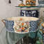 Garden Trellis Oblong Scalloped Porcelain Basin