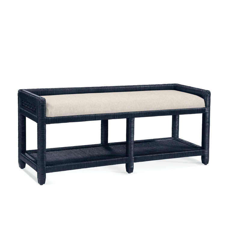 Banc de rangement en osier Glinda