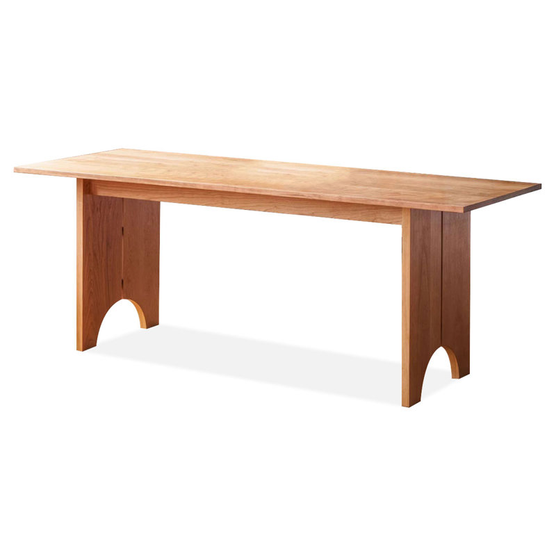 Cherry color Rectangular Solid Wood Desks, 29.53" H x 94.49" W x 33.46" D