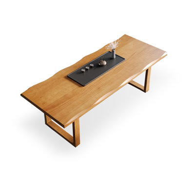 Brown Rectangular Solid Wood Dining Table