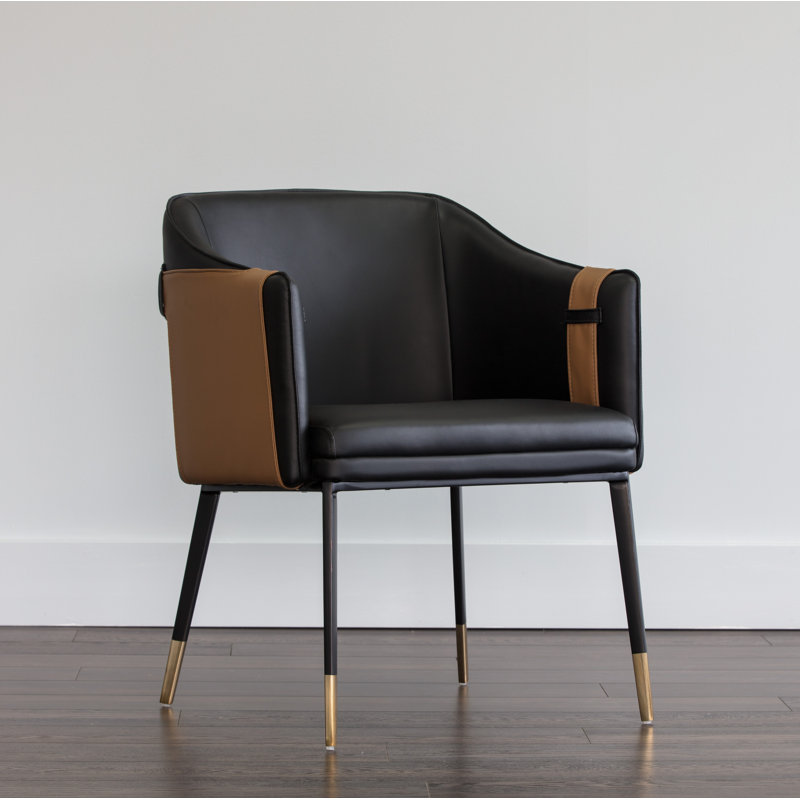 New Britain Upholstered Armchair - Black, Black