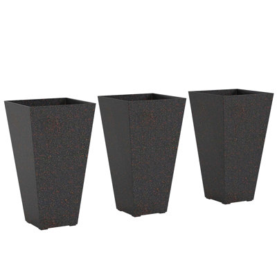 Ensemble de 3 pots à fleurs, pots à fleurs hauts