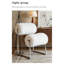 Fauteuil d'appoint moderne et minimaliste en laine avec structure en acier inoxydable