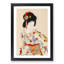 Woman in a Floral Dress by Toyohara Chikanobu - Framed Print-55641509-55641505