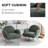 Bendetta Easy to Assemble Modern Single Sofa Chair - Ergonomic Sherpa Fabric with Soft Sponge & S Spring, Curved Armrest Design, Minimalist Style for Living Room or Bedroom, Durable Solid Wood Frame Supports 250 lbs （Set of 2）-451354166