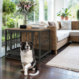 Tenley Engineered Wood Portable Dog House