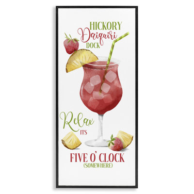 «Stupell Industries Fun Cocktail Expression», estampe numérique encadrée par Deane Beesley