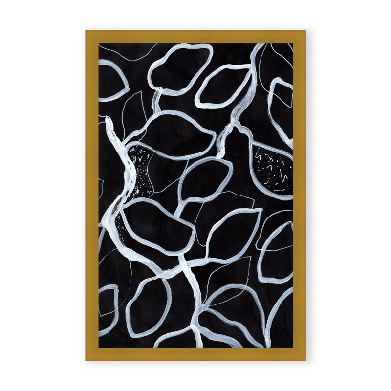 Abstract Tangled by  - Picture Frame Graphic Art on Paper, 48" H x 32" W x 1.125" D, Framed Print, Brown