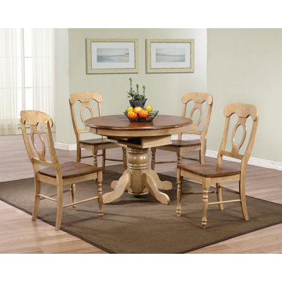 Huerfano Valley Solid Wood Top Pedestal Dining Set