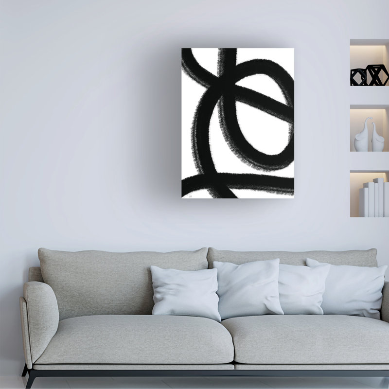 Peinture abstraite «Goree Big Brush 2» sur toile, H 47 po x l 35 po x P 2 po