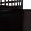 Lit superposé simple en L avec 3 tiroirs, bureau portable et garde-robe, espresso-224056150