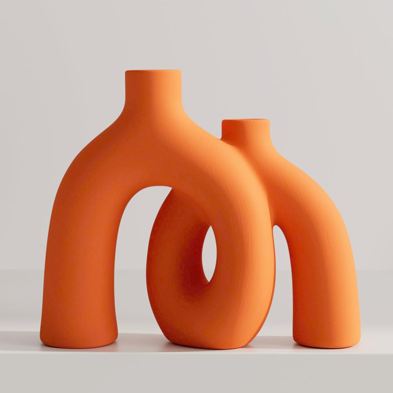 Ensemble de vases Hug Donut, Orange