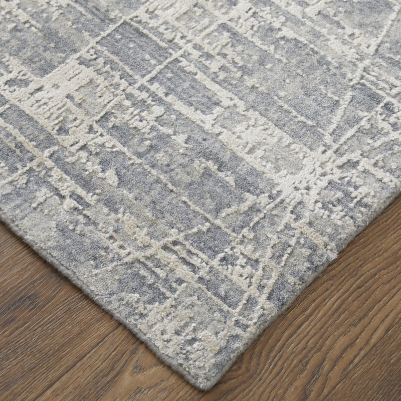 Eastfield Abstract Area Rug in Gray, Rectangle 12' x 15'