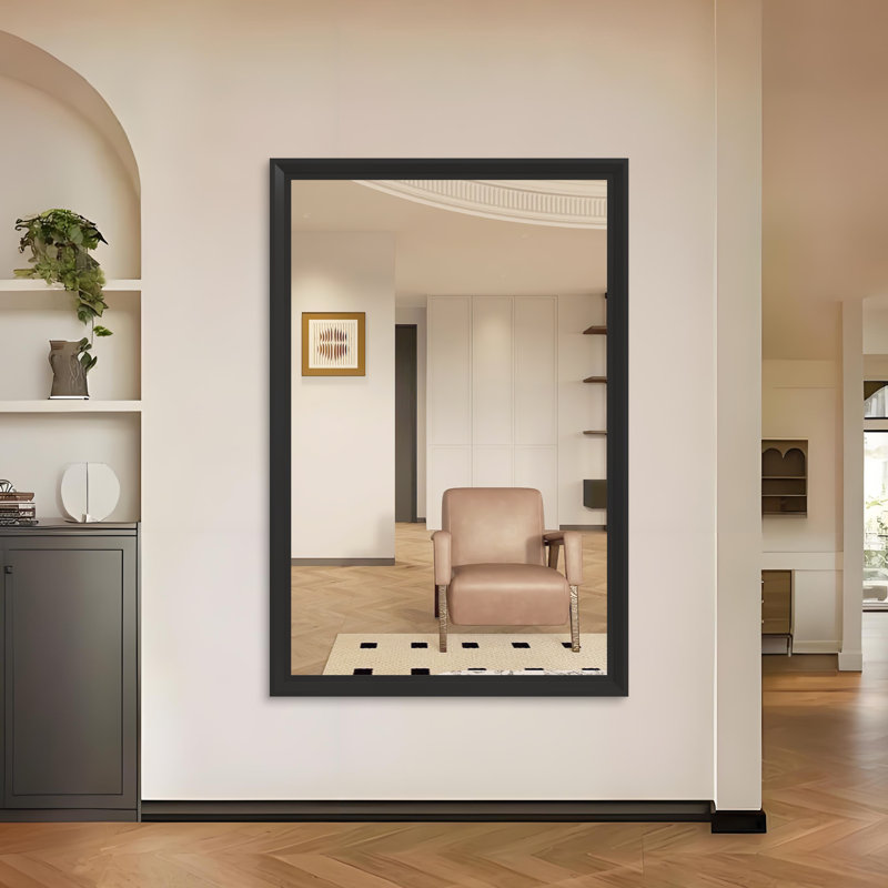 60"x40" Oversized Modern Rectangle Wall Mirror - Aluminum Frame, Vertical/horizontal Mount, High-definition Silver Mirror For Bathroom Living Room Bedroom Dressing Room