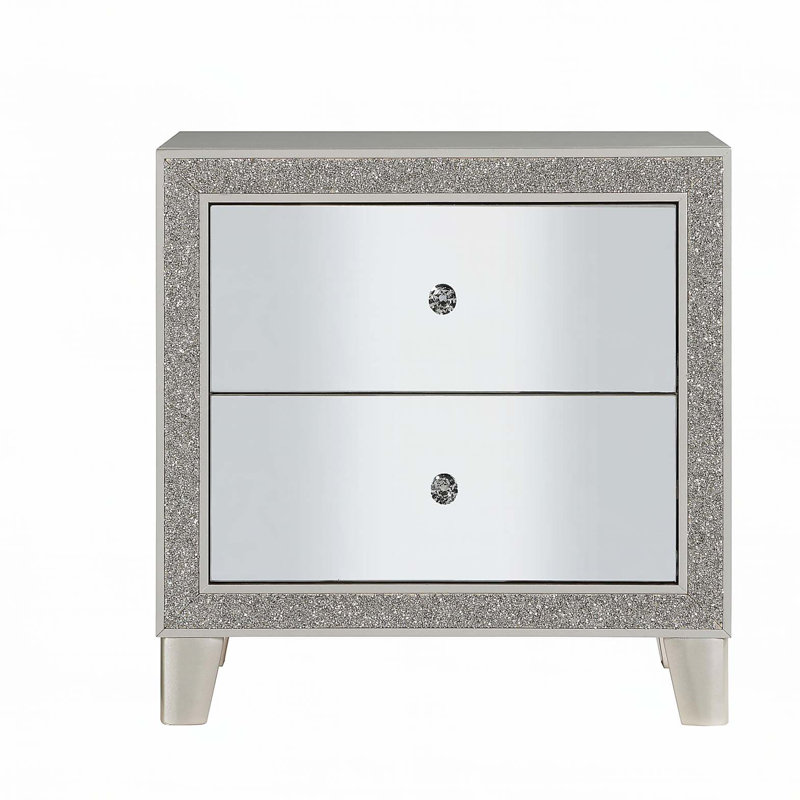Table de chevet à finition miroir Sliverfluff