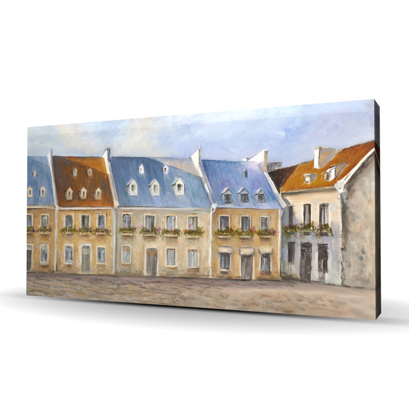 Old Quebec City Canvas | Beige Home Decor Art Print
