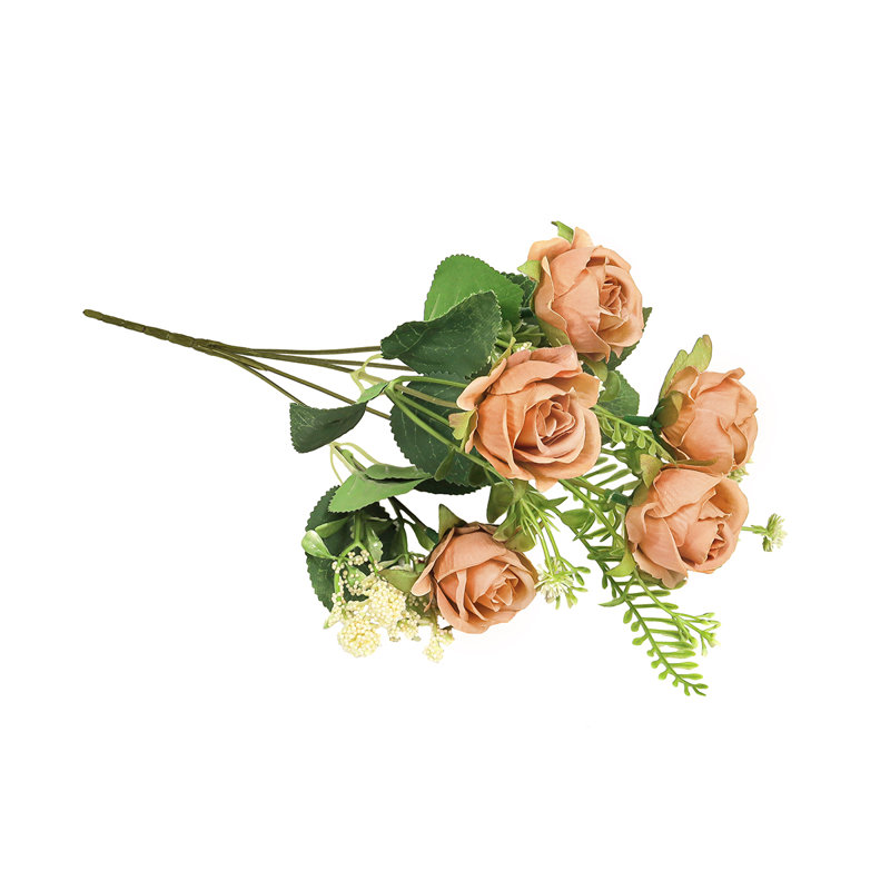 Bouquet de petites fleurs artificielles, Café