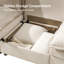 Canapé modulaire surdimensionné à double couche avec rangement et pédale extensible Cashin-2056307841