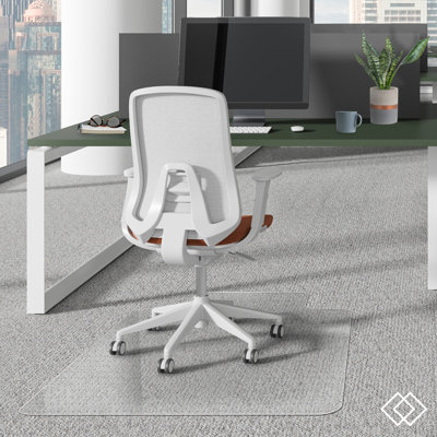 Harmony Studio Chair Mat for Carpet, 45" x 53" with Lip, Clear