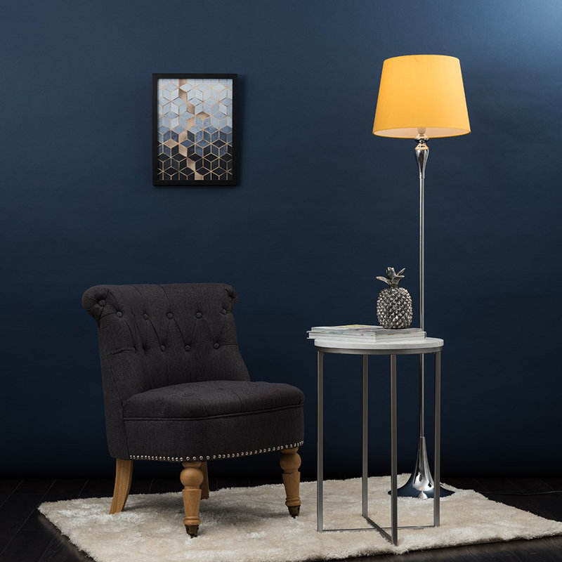 Latona 138.5cm Traditional Floor Lamp, Chrome