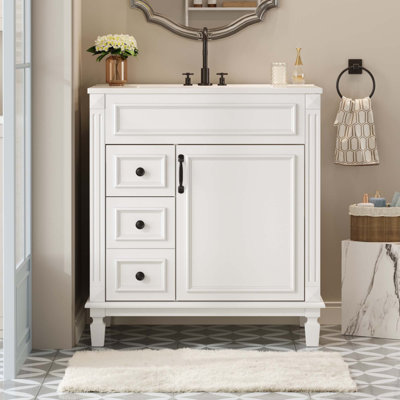 Meuble-lavabo 30 po avec lavabo en céramique
