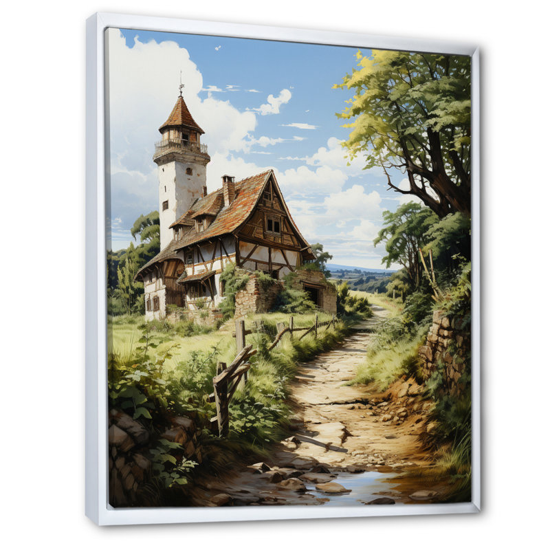 Belovs, Allemagne, campagne, bonheur I, H 40 po x l 30 po x P 1,5 po, Cadre flottant blanc