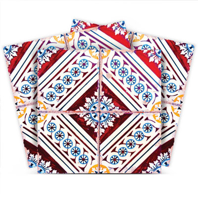 4'' W x 4'' L Vinyl Peel and Stick Field Tile