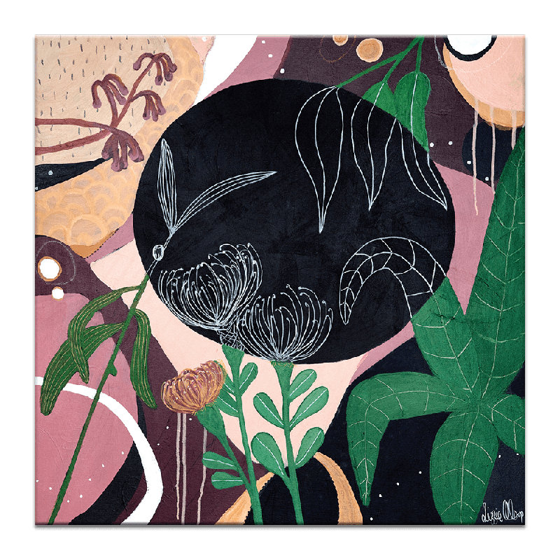Moon Shadow by Lizzie Alsop - Print, 41" H x 41" W x 1.5" D, Wrapped Canvas