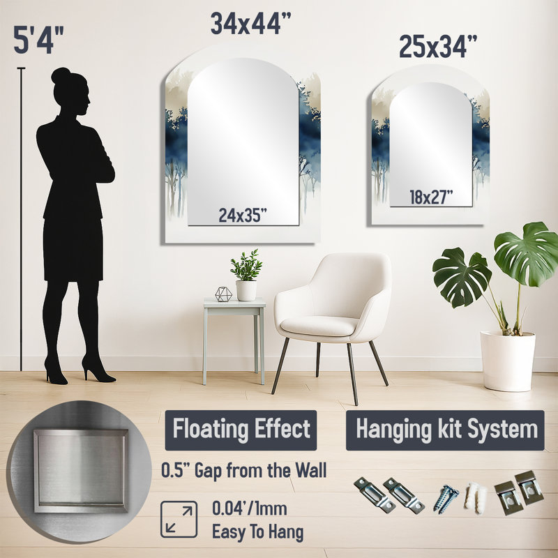 Miroir mural Rustic Large, 43 po x 33 po