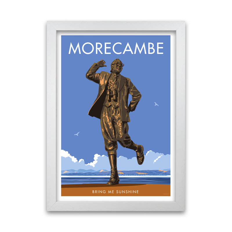 Morecambe by Stephen Millership - Print, 84.1 cm H x 59.4 cm W x 5 cm D, White