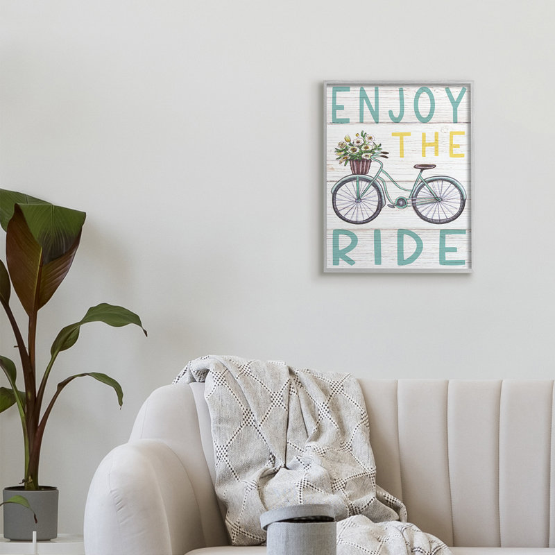 «Enjoy the Ride Expression», panier de fleurs par Elizabeth Tyndall - impression, Estampe numérique Farmhouse