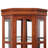 Walnut Finish Corner Cabinet With 5 Shelves And Lighting Accessory Walnut Interference-923190623