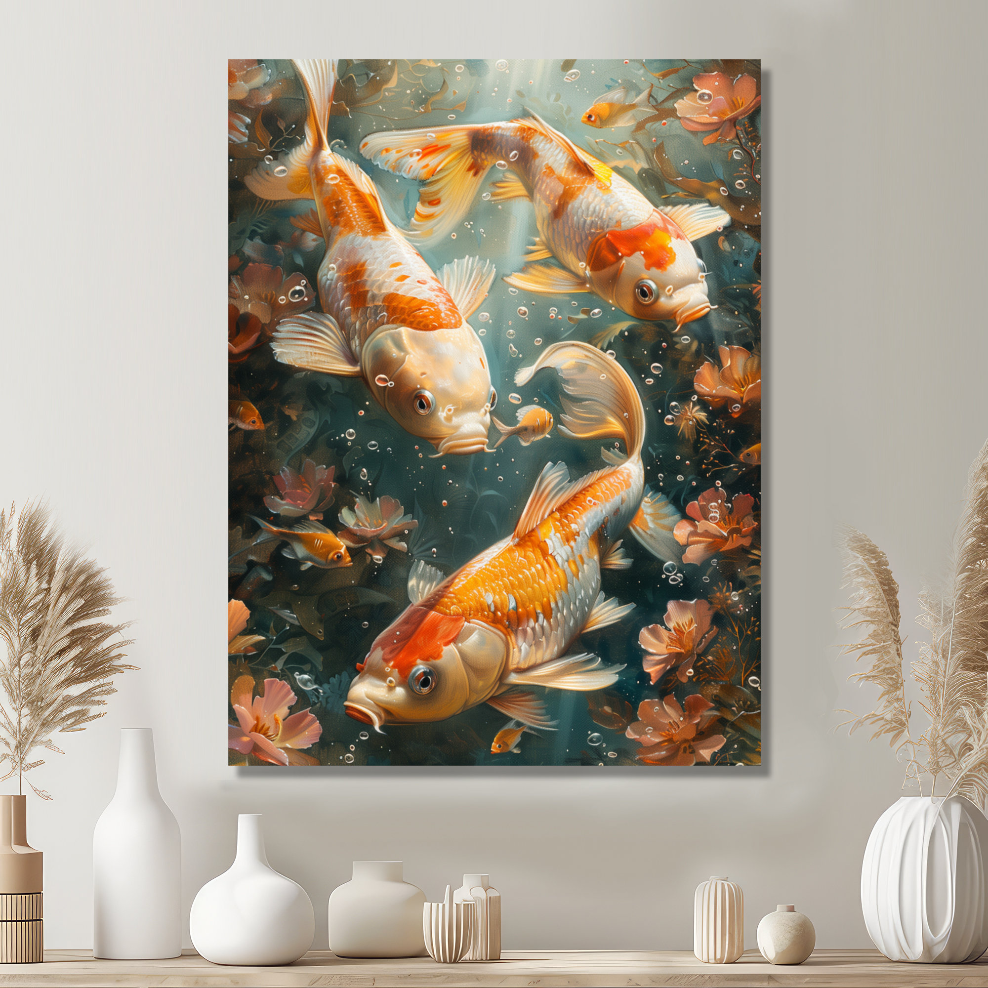 Bay Isle Home Orange White Coral Koi ...