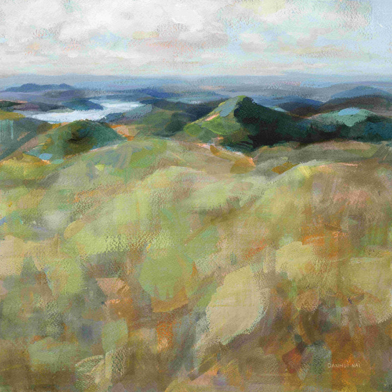 " Above The Lakes " by Danhui Nai, 20" H x 20" W, No, Wrapped Canvas