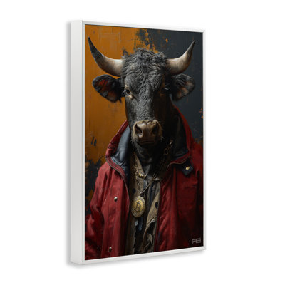 Street Style Cattle Framed Giclee Art by Roozbeh Bahramali