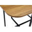 Table moderne à double texture avec surface en marbre et à motif de bois, structure en métal noir robuste, multi-usage 4 à 6 places pour la salle à manger, la cuisine ou le bureau à domicile.