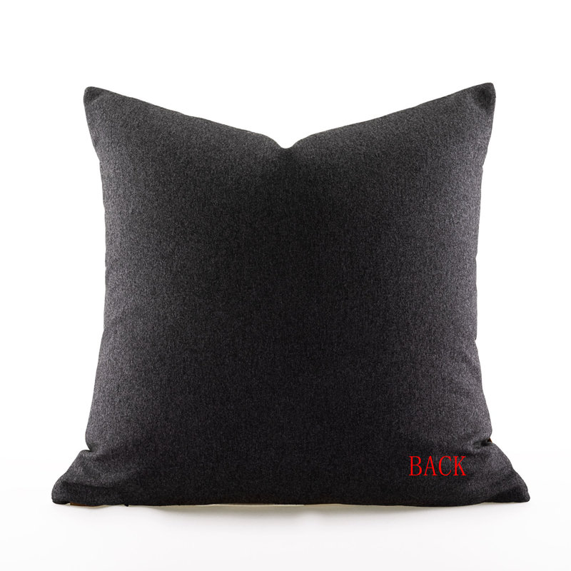 Patchwork Faux Leather Reversible Pillow Cover