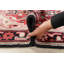 Tapis indien rouge à motif géométrique 3x5