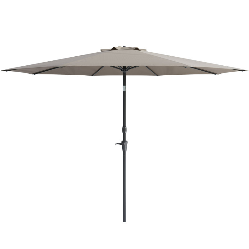 Parasol de marché 9,8 pi Bryn, Gris sableux