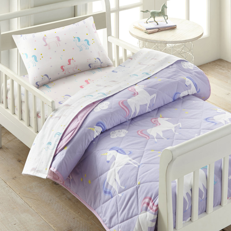 Taie d'oreiller 100% flanelle de coton Wildkin Kids - douce, respirante et pour tout-petit - licorne