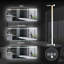 Miroir de meuble-lavabo lumineux 30 po x 72 po à DEL sans cadre
