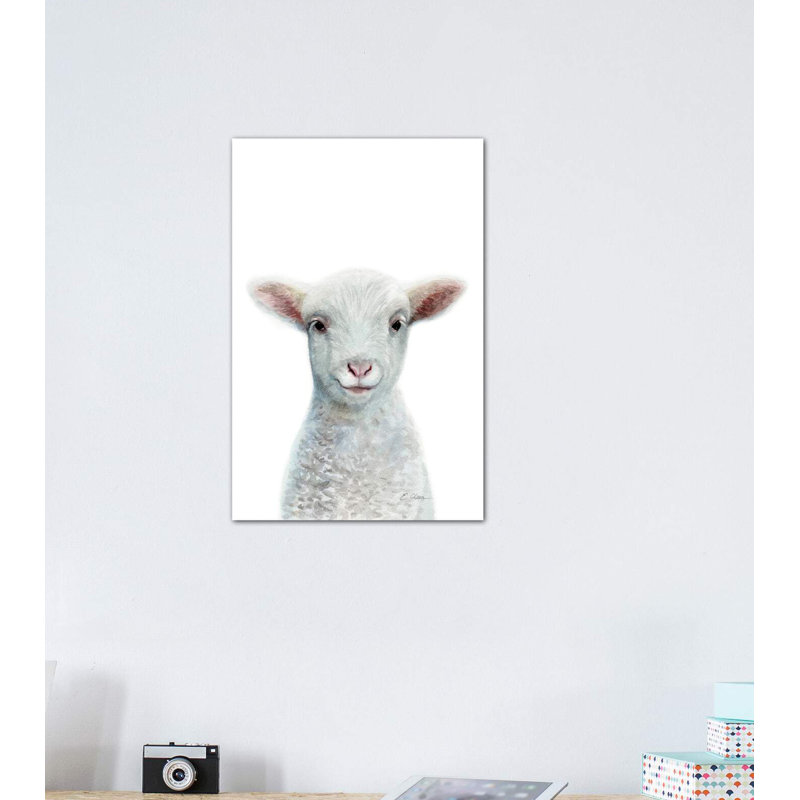 «Baby Sheep», reproduction d'art, Toile tendue, Pas de tapis, H 12 po x l 8 po x P 0,75 po