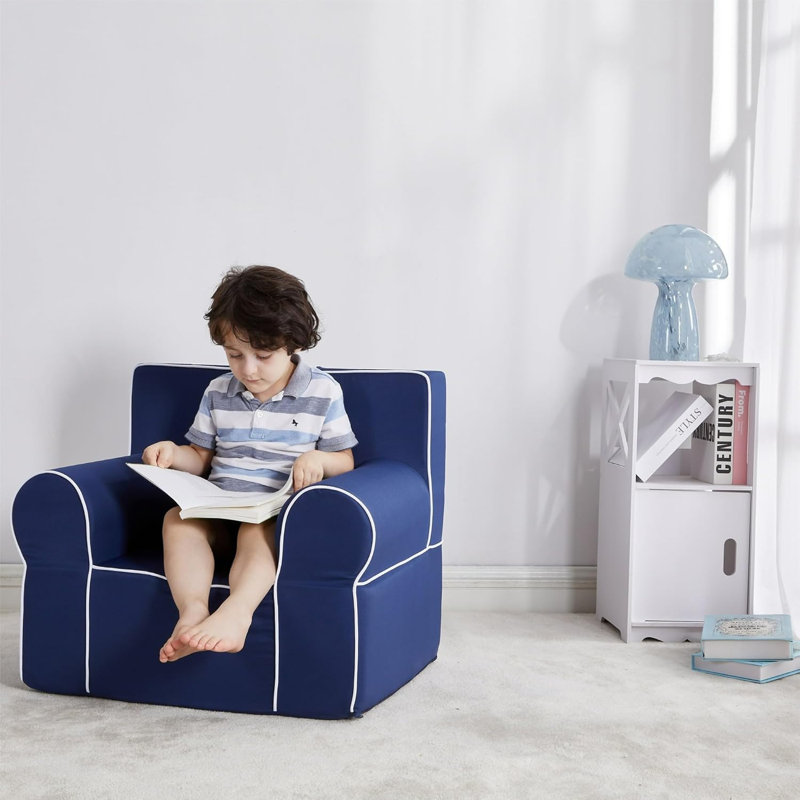 Everywhere Foam Armchair With Carry Handle, Navy Polyester