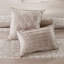 Ensemble d'édredon en jacquard chenille 7 pièces taupe