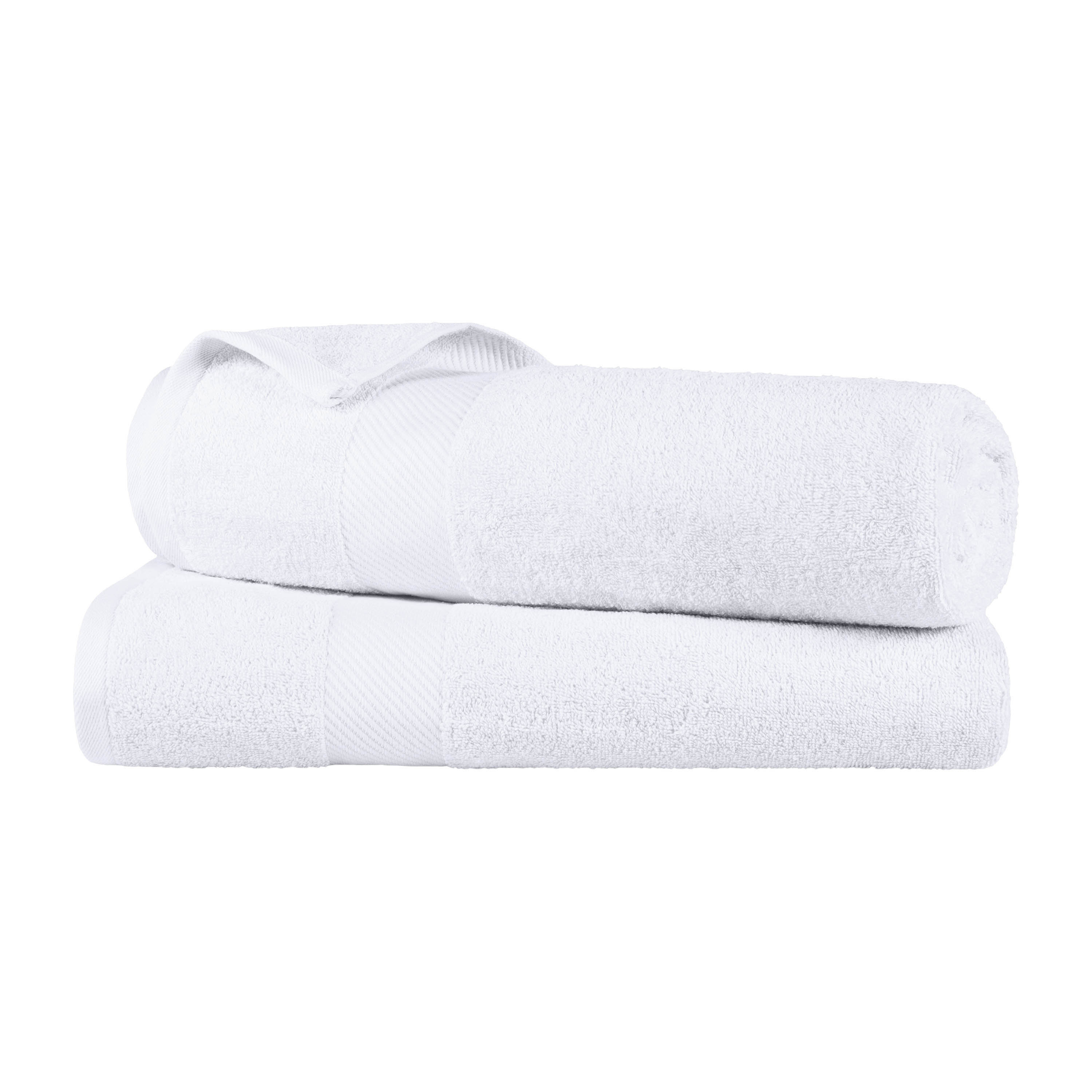 Altom Egyptian-Quality Cotton Highly Absorbent Medium Weight Bath Sheet Set (Set of 2) Eider & Ivory Color: White