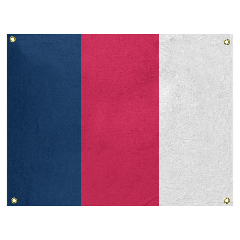 Tapisserie de polyester Baltimore, Minnesota, H 59 po x l 80 po x P 1 po, Bleu marine / rouge écarlate / blanc